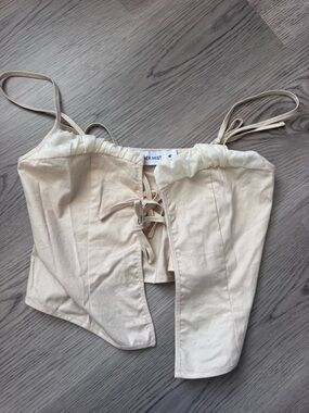 TIGERMIST Tan two toned tie top